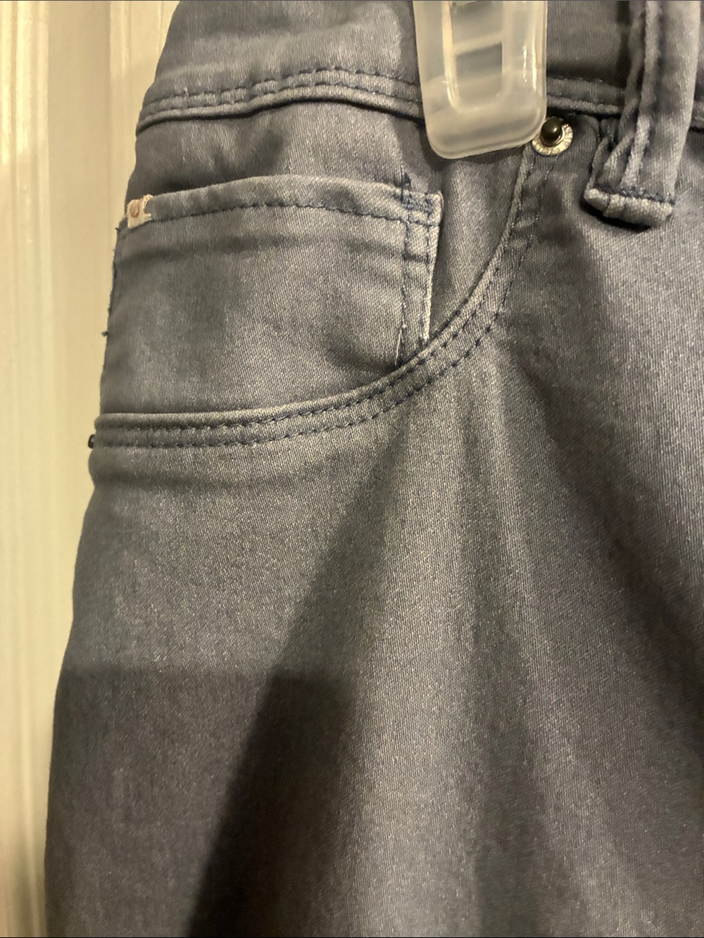Women's Ankle Crop Pants in Slate Blue - Picture 3 of 6